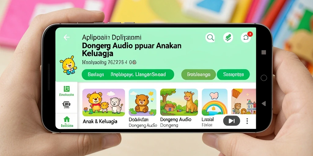 Antarmuka aplikasi IDX66 yang menarik dan ramah anak.