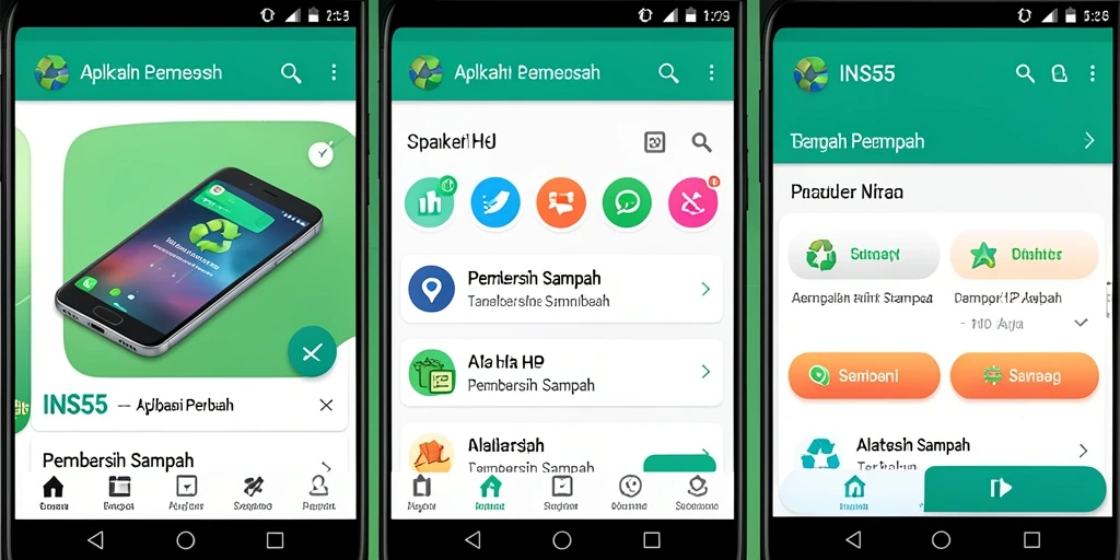 Tampilan antarmuka INS55 yang sederhana dan mudah digunakan untuk Pembersih Sampah.