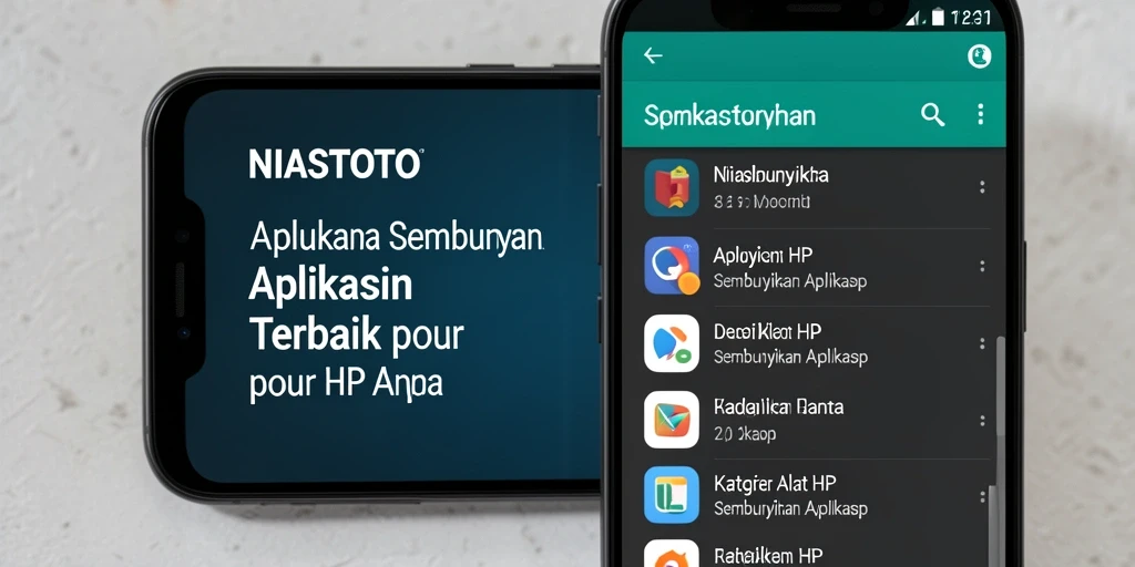 Tampilan antarmuka NIASTOTO untuk menyembunyikan aplikasi.