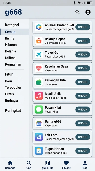 Aplikasi Populer & Kanal Uji | g668 Hub Unduhan Indonesia